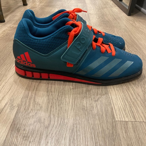 adidas Other - adidas mens powerlifting shoes Teal and Orange size 12